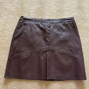 Jun&Ivy Brown Vegan Leather Skirt